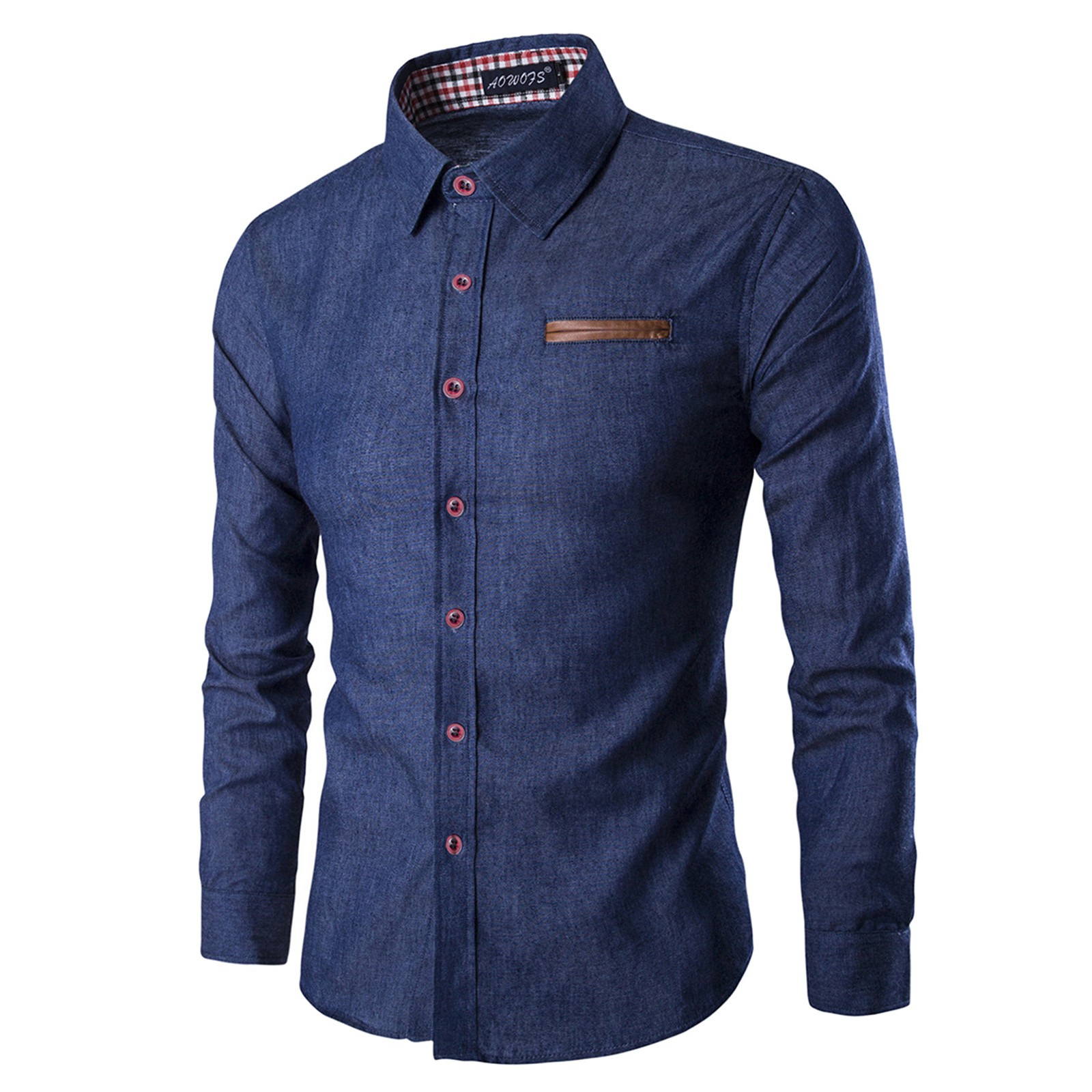PEASKJP Mens Shirts Winter Men's Button Down Long Sleeve Dress Shirt (BU2,3XL)